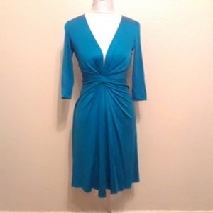 Issa London Blue Stretch Silk Dress